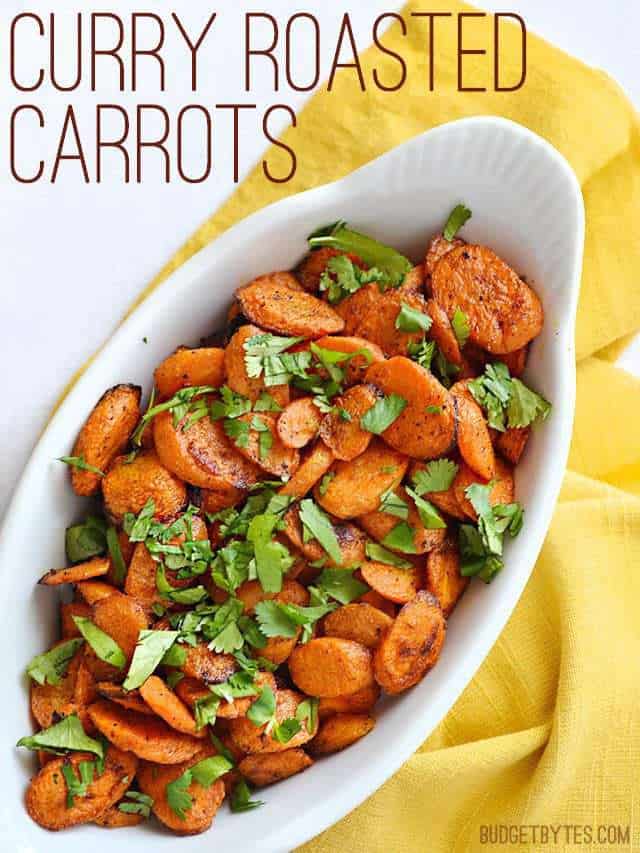 Curry Roasted Carrots - BudgetBytes.com