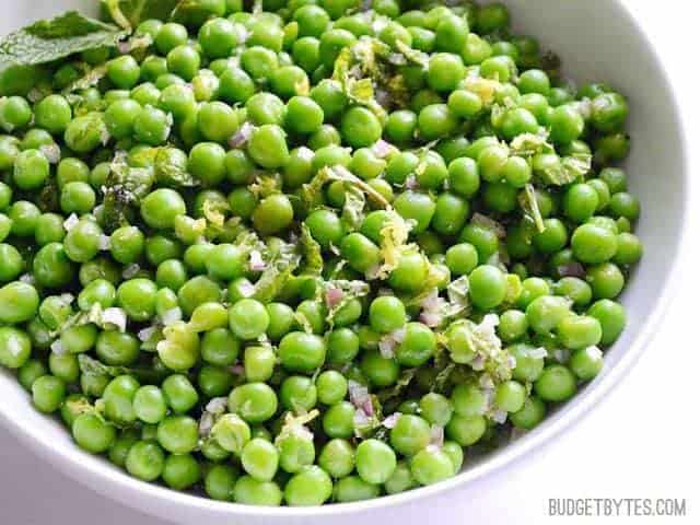 Close up of Minty Pea Salad