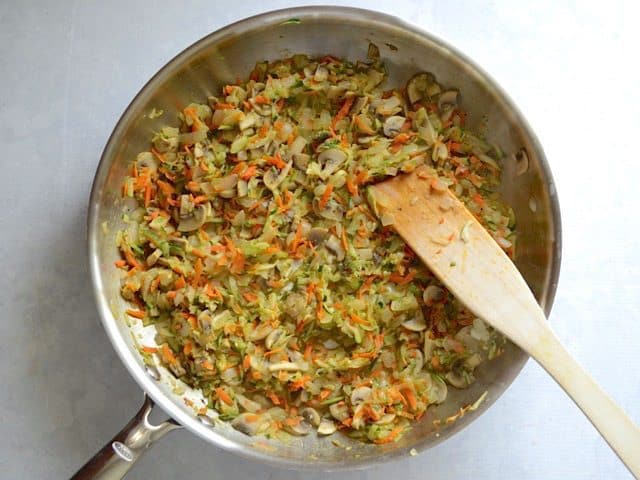 Sautéed Vegetables in the skillet