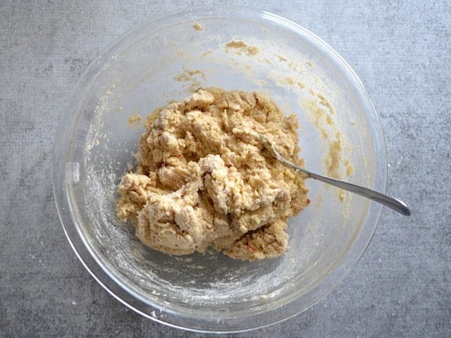 Apple Pie Scone Dough mixed together