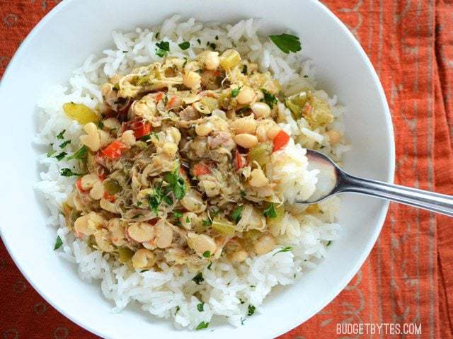 Making Zatarain's Red Beans and rice with Chicken added 