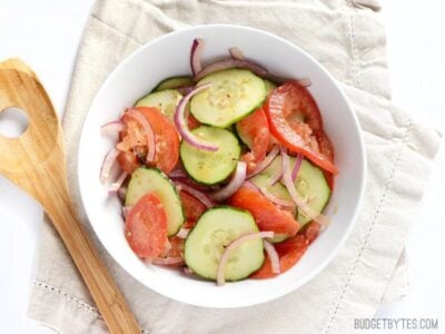 Simple Tomato Cucumber Salad - BudgetBytes.com