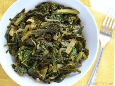 Vegetarian Mustard Greens - BudgetBytes.com