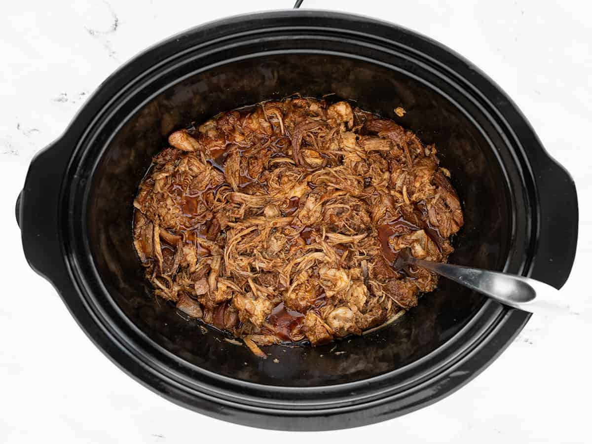 Shredded pork in the slow cooker