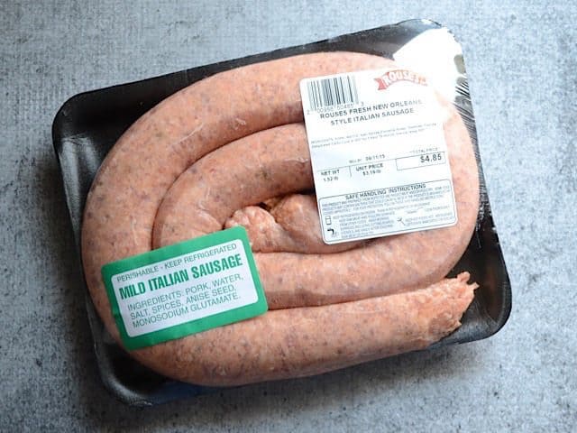 Fresh Italian Sausage in the package