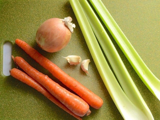 Carrots Celery Onion and Garlic