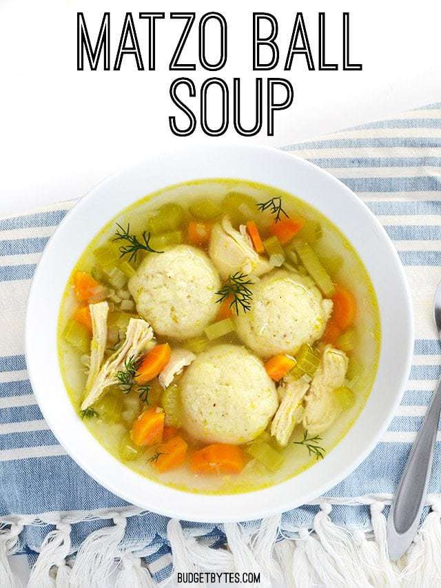 Matzo Ball Soup - BudgetBytes.com