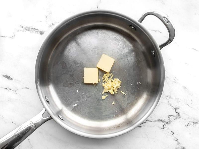 Butter and Garlic in a skillet
