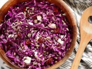 Cabbage and Cranberry Sald - BudgetBytes.com