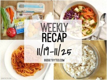 Weekly Recap 11/19 - BudgetBytes.com