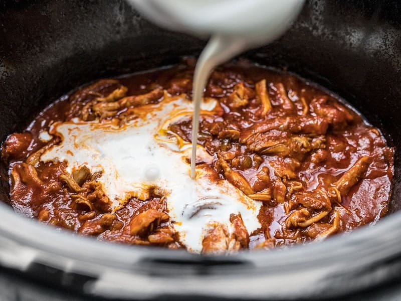 Add Cream to Slow Cooker