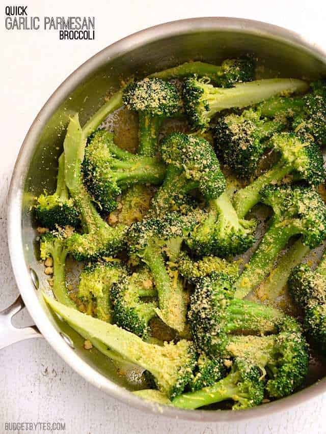 Quick Garlic Parmesan Broccoli - BudgetBytes.com