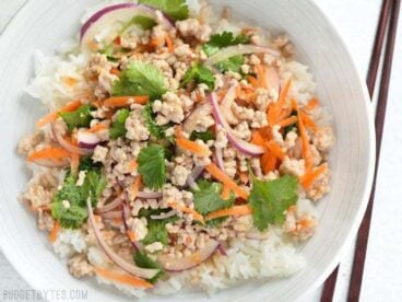 Nam Sod Thai Pork Salad - BudgetBytes.com