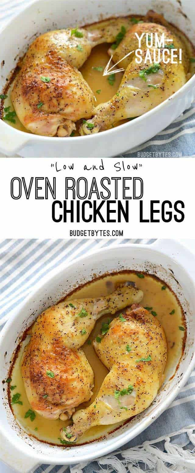 Oven Roasted Chicken Legs - BudgetBytes.com