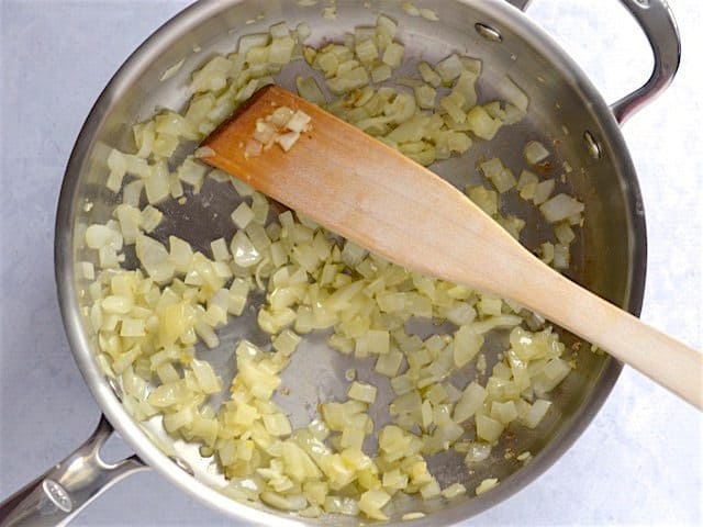 Sautéed Onion and Garlic in a deep skillet