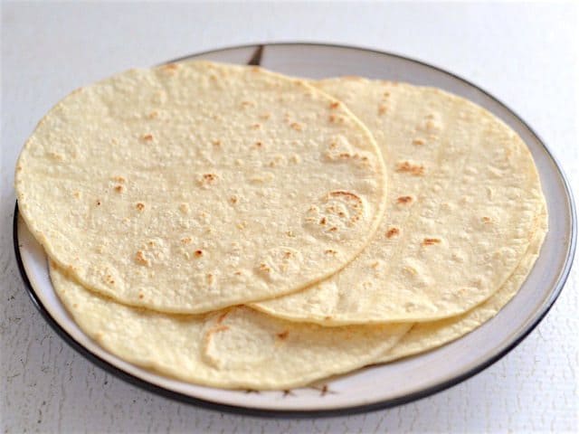 toasted corn tortillas on a plate