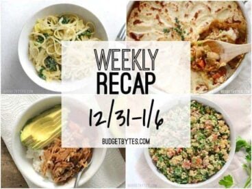 Weekly Recap 12/31 to 1/6 - BudgetBytes.com