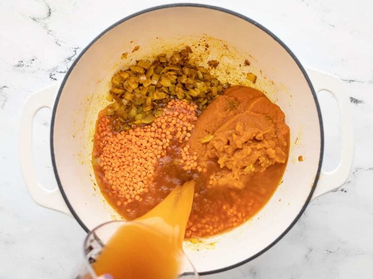 Curried Red Lentil and Pumpkin Soup Budget Bytes