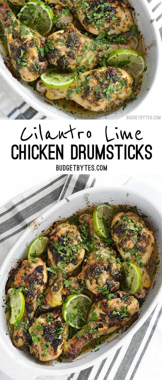 Cilantro Lime Chicken Drumsticks - BudgetBytes.com