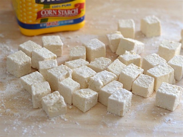 Cornstarch and Tofu for Pan Fried Sesame Tofu with Broccoli - BudgetBytes.com