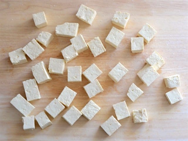 Cubed Tofu for Pan Fried Sesame Tofu with Broccoli - BudgetBytes.com