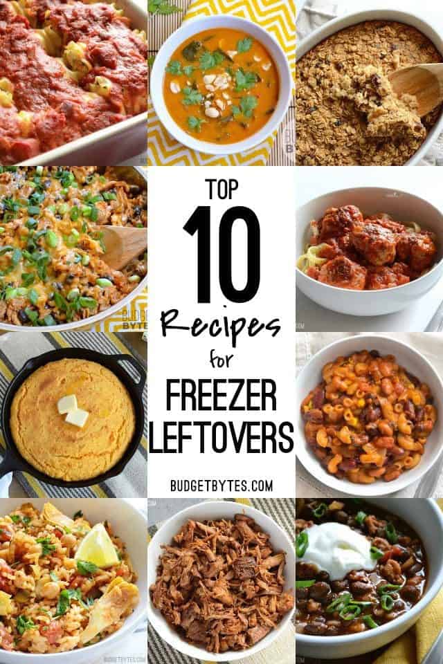 Top 10 Recipes for Freezer Leftovers - BudgetBytes.com