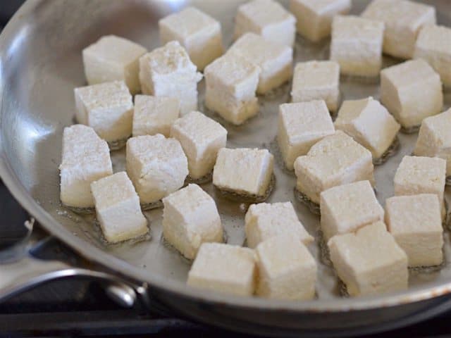 Fry Tofu 1 for Pan Fried Sesame Tofu with Broccoli - BudgetBytes.com