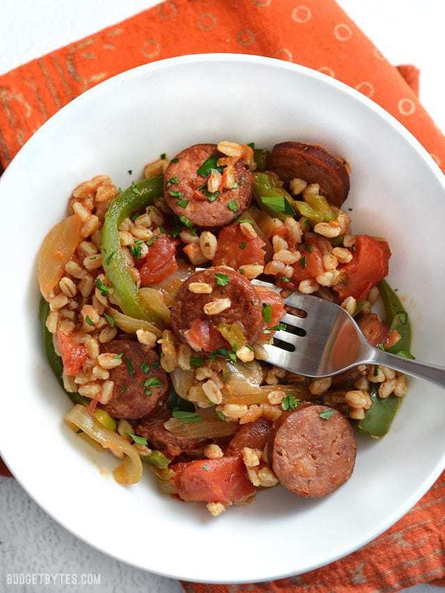 Cajun Sausage and Rice Skillet - Budget Bytes