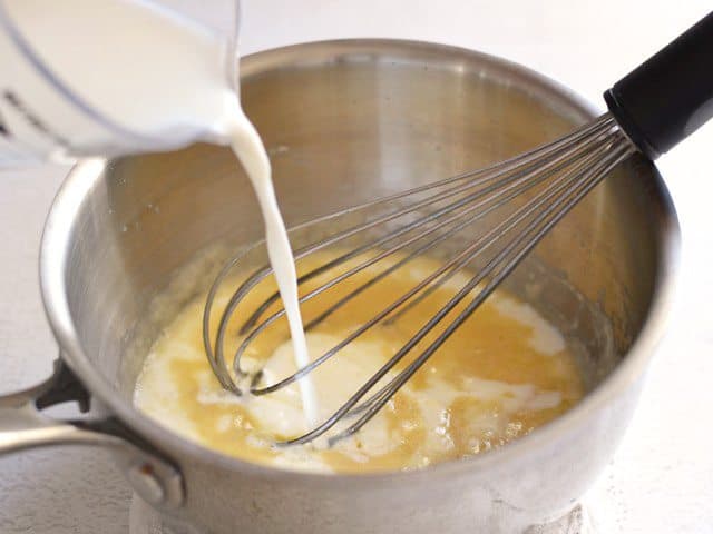 Whisk in Milk for 5 Minute Nacho Cheese Sauce - BudgetBytes.com