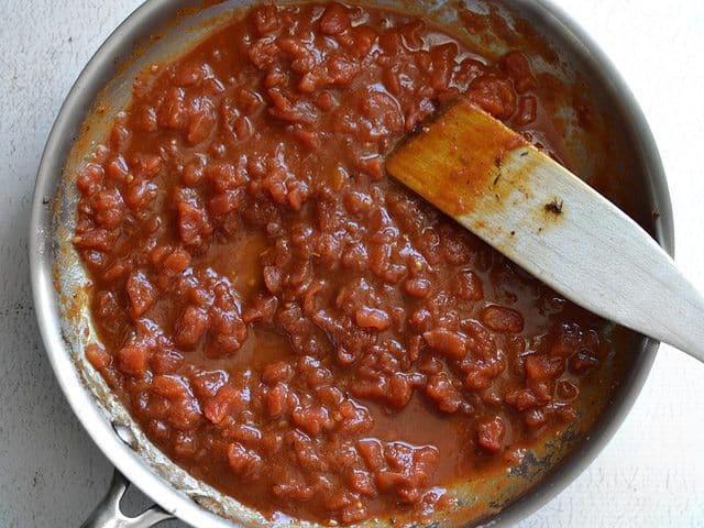 Deglaze Pan with tomatoes