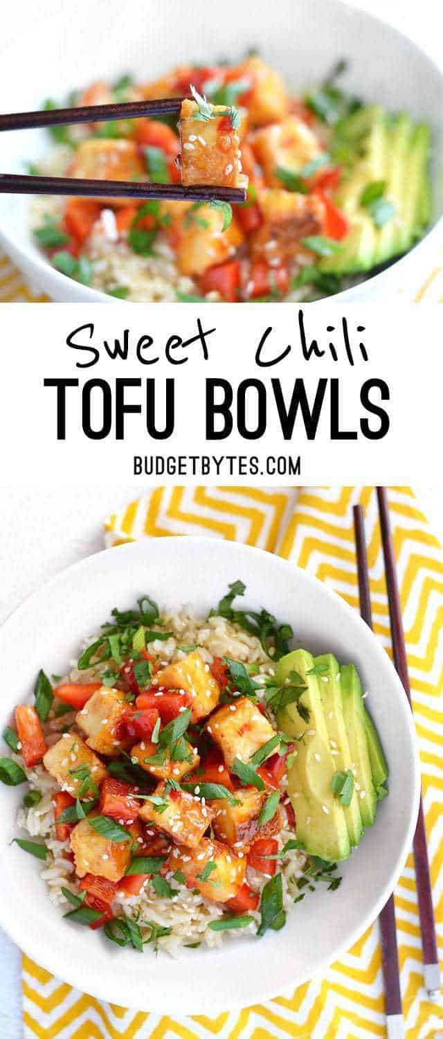 Sweet Chili Tofu Bowls - BudgetBytes.com