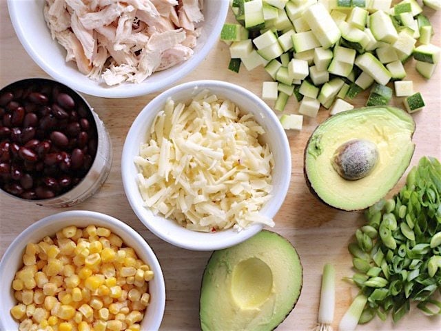 BBQ Chicken Burrito Bowl Ingredients