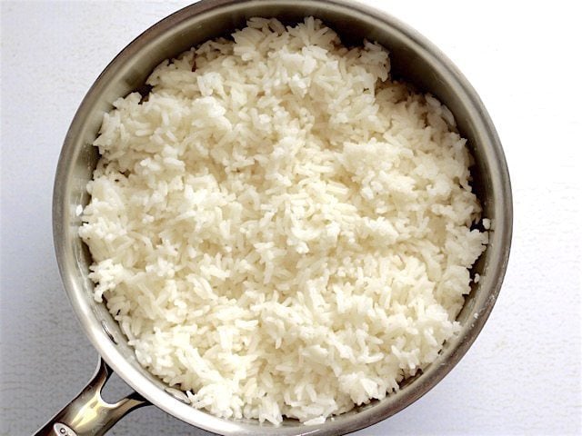 Cooked Rice in a pot