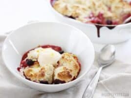 Lemon Berry Cobbler is the fastest and easiest way to sweet satisfaction - BudgetBytes.com