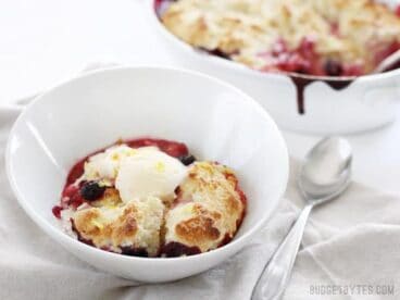 Lemon Berry Cobbler is the fastest and easiest way to sweet satisfaction - BudgetBytes.com