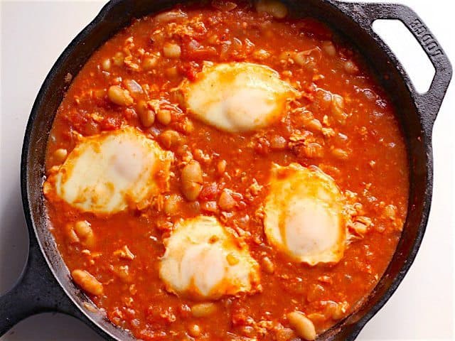 Poached Eggs in sauce