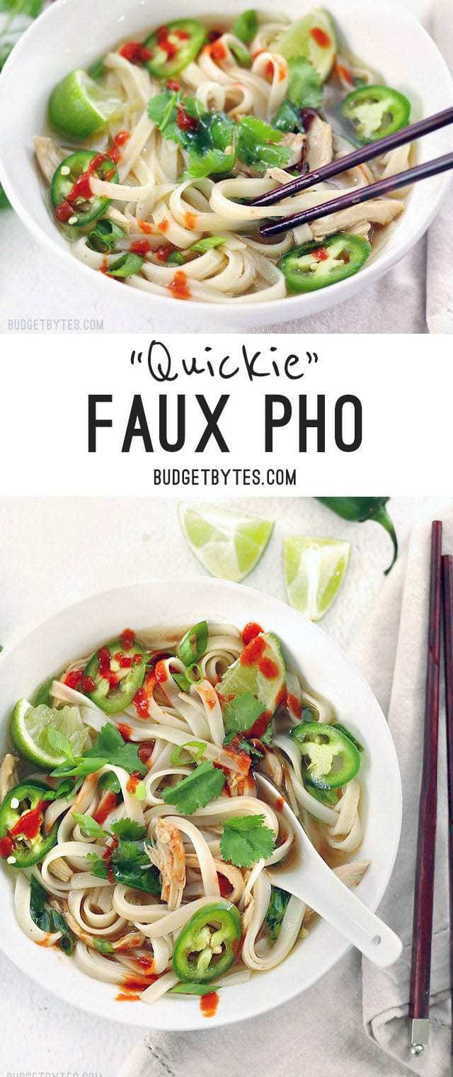 Quickie Faux Phở - The next best to the real thing when you're short on time. BudgetBytes.com