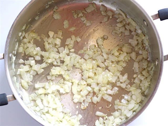 Sauté Onion and Garlic in soup pot