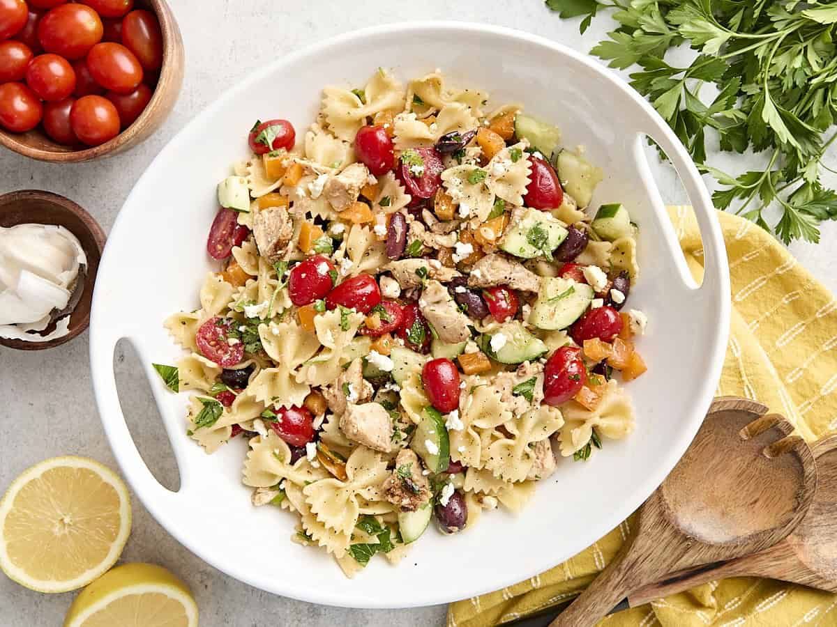 Greek Chicken Pasta Salad