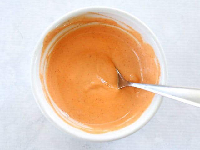 Sriracha Mayo in a small bowl