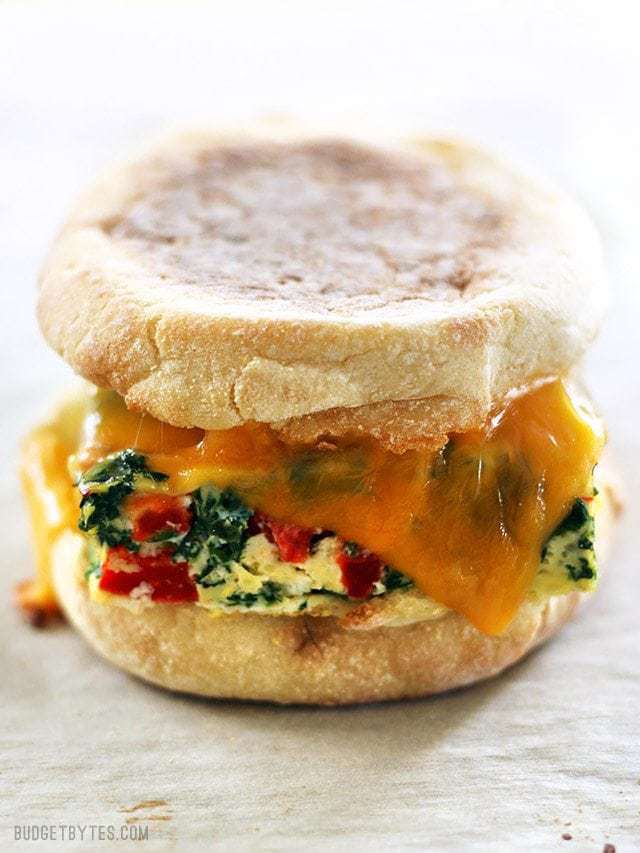 Veggie Packed Freezer Breakfast Sandwiches