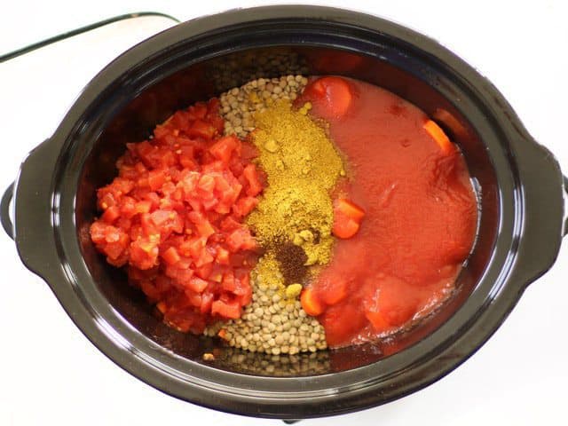 Tomatoes and Spices in Slow Cooker