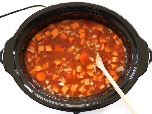 Vegetable Broth in Slow Cooker