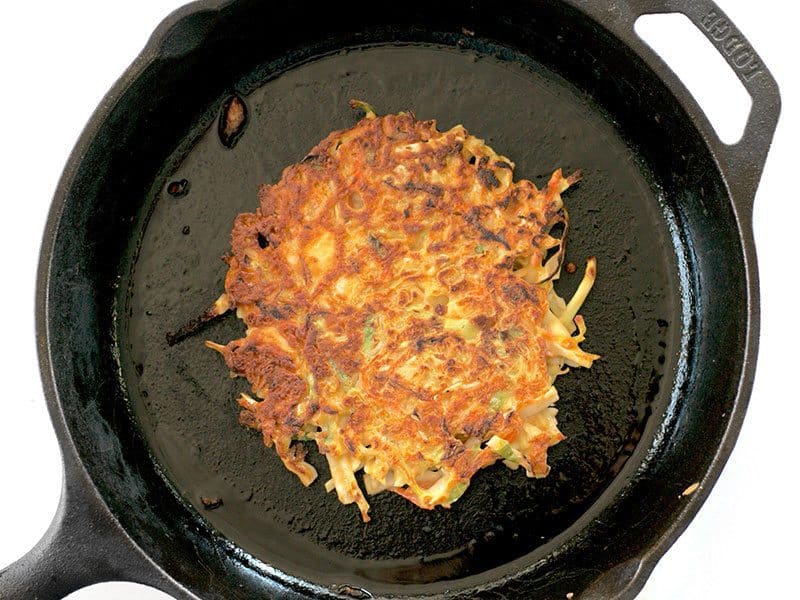 Fry Pancakes in skillet