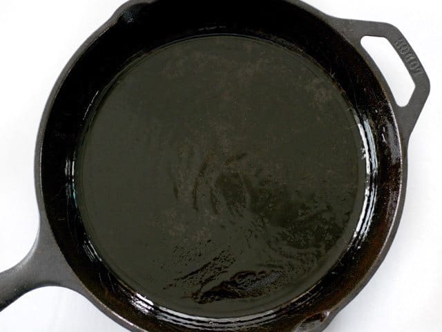 Oiled cast iron Skillet