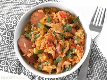 Slow Cooker Jambalaya has all the big flavor of the classic Louisiana dish with half the effort. BudgetBytes.com
