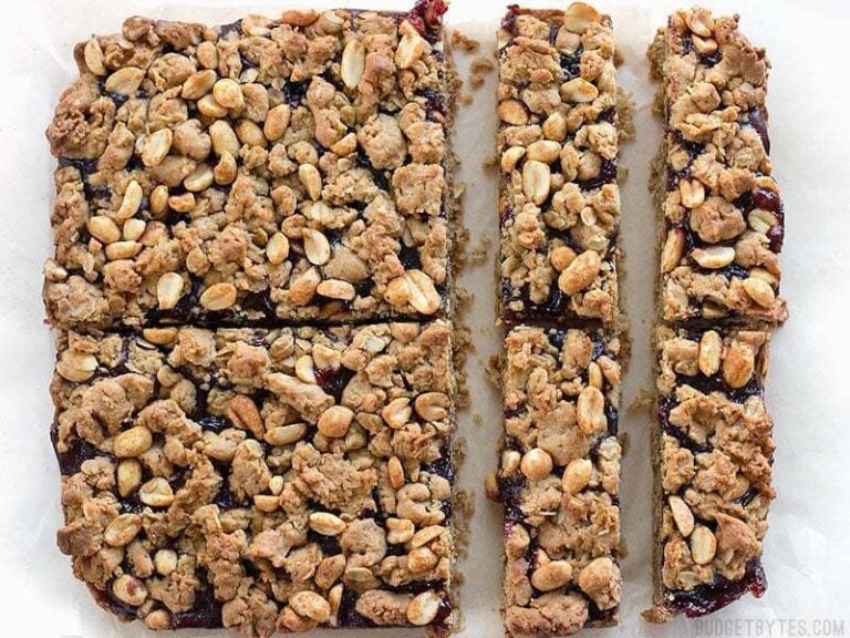 Peanut Butter and Jelly Bars Budget Bytes