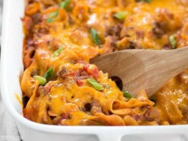 Beef & Mushroom Country Casserole is a filling and flavorful hot meal that the whole family will love, and with NO cream of soups! BudgetBytes.com