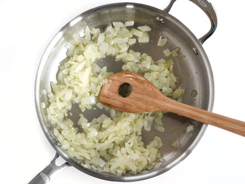 Sauté Onion and Garlic in a deep skillet