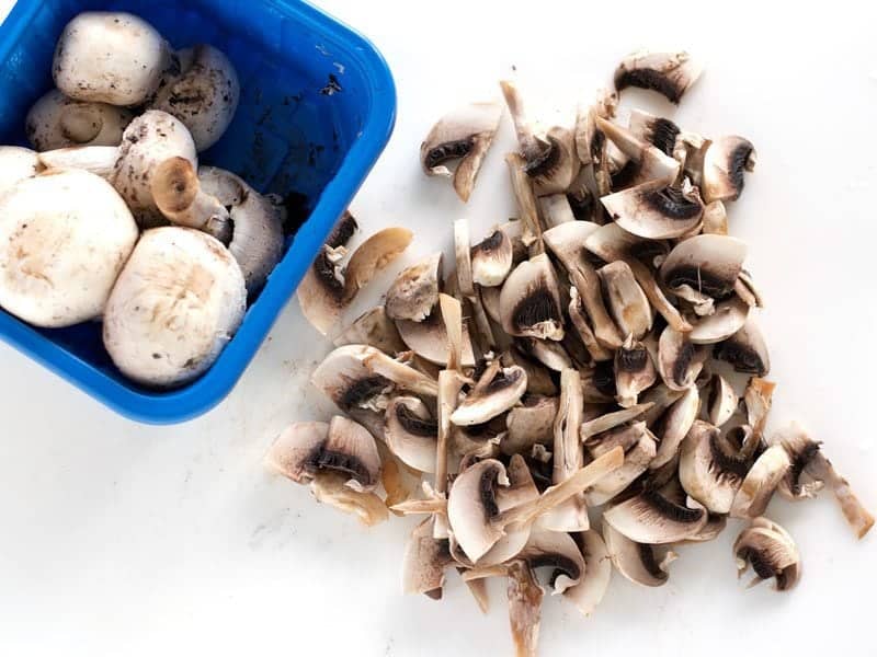 Sliced White Button Mushrooms